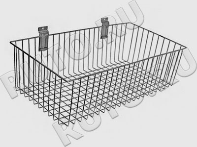 F-199-H200 Корзина глубокая 590x300 H=200 мм для торговых панелей