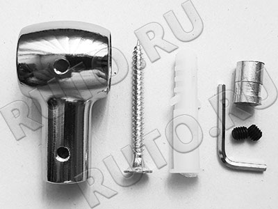 R-201B-16 Держатель для рейлинга проходной фигурный